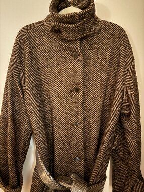 Marella Wool Herringbone Winter Coat